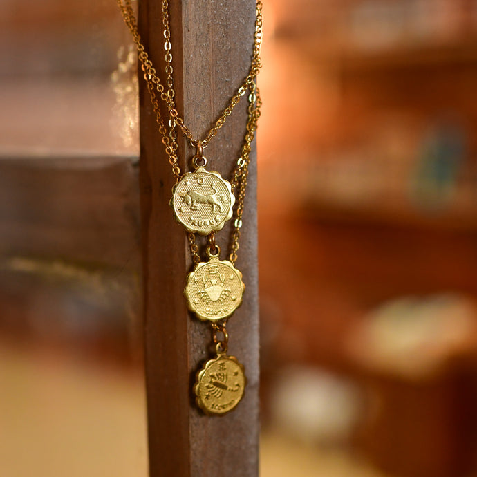 Vintage Astrology Sign Necklace