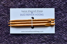 Load image into Gallery viewer, Duo Wooden Repair Hooks -- Twice Sheared Sheep