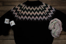 Load image into Gallery viewer, black and pink knit sweater