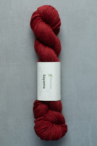 maroon sayama yarn hank