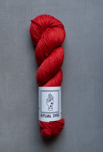 Load image into Gallery viewer, ritual dyes red yarn hank