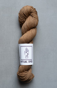 ritual dyes brown yarn hank