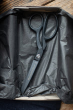 Load image into Gallery viewer, Black scissors in a box with black tissue paper