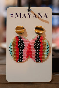 Beaded Handwoven Earrings - Mayana Designs Co