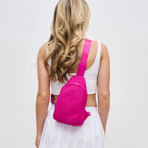 fuchsia sling backpack