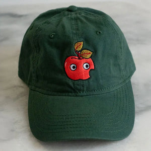 googly apple hat