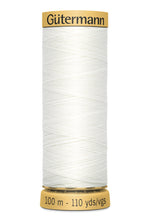 Load image into Gallery viewer, Spool of white thread with 'Gütermann' branding on a white background