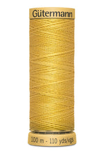 Load image into Gallery viewer, Spool of yellow thread with 'Gütermann' branding on a white background