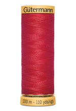 Load image into Gallery viewer, Spool of red thread with 'Gütermann' branding on a white background
