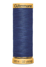 Load image into Gallery viewer, Spool of blue thread with 'Gäutermann' branding on a white background