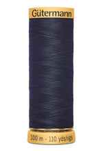 Load image into Gallery viewer, Spool of dark blue thread with 'Gäutermann' branding on a white background
