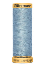 Load image into Gallery viewer, Spool of Gutermann thread with a light blue color on a white background