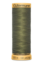Load image into Gallery viewer, Spool of green thread with 'Götermann' branding on a white background