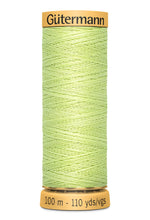 Load image into Gallery viewer, Spool of green thread with 'Gütermann' branding on a white background
