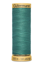 Load image into Gallery viewer, Spool of teal thread with 'Gütermann' label on a white background