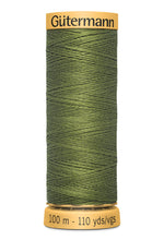 Load image into Gallery viewer, Spool of green thread with 'Gäutermann' label on a white background