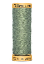 Load image into Gallery viewer, Spool of green thread with 'Gütermann' branding on a white background