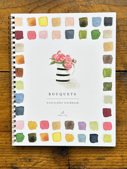 bouquets watercolor book