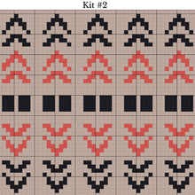 Load image into Gallery viewer, Grid pattern with black, red, and beige shapes labeled 'Kit #2'.