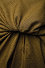 Load image into Gallery viewer, Close-up of textured green fabric with a grid pattern