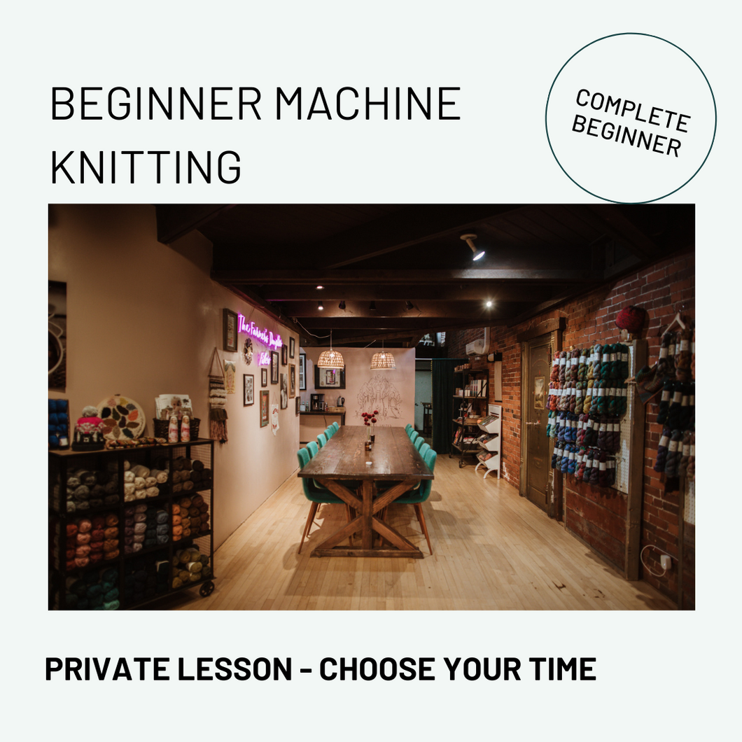 beginner machine knitting flyer