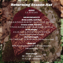 Load image into Gallery viewer, Returning Seasons Hat Kits PREORDER
