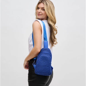 royal blue sling backpack