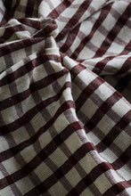 Load image into Gallery viewer, Close-up of brown and white checkered fabric