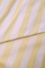 Load image into Gallery viewer, Close-up of fabric with yellow and white vertical stripes