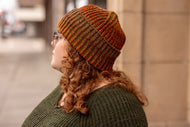 red knit hat