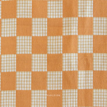 Load image into Gallery viewer, Checkered pattern with orange and beige squares, featuring the brand 'Zableism'.
