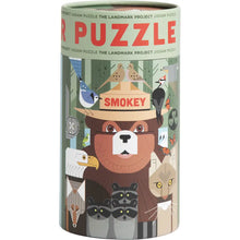 Load image into Gallery viewer, Puzzle box with Smokey Bear design on a white background