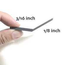 Load image into Gallery viewer, Thin metal strip held between fingers with measurements labeled