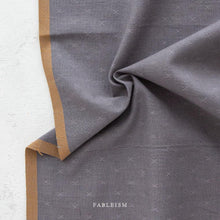 Load image into Gallery viewer, Gray fabric with brown border and 'Fableism' branding on a white background