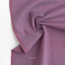 Load image into Gallery viewer, Close-up of purple fabric with 'Fableism' branding on a white background