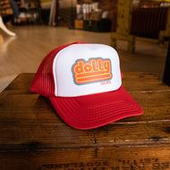 dolly red and white hat