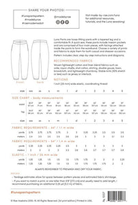 Luna Pants Sewing Pattern - Made by Rae - The Farmer's Daughter Fibers